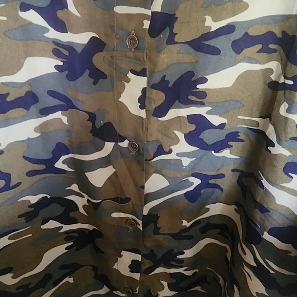 Step In Style High Low Camouflage Long Sleeve Button Front Dress 3x Nwt - Picture 4 of 4
